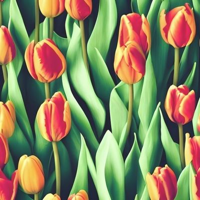 Flowers Pattern #37 Tulips