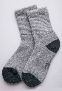 Носки из  монгольской шерсти Серые