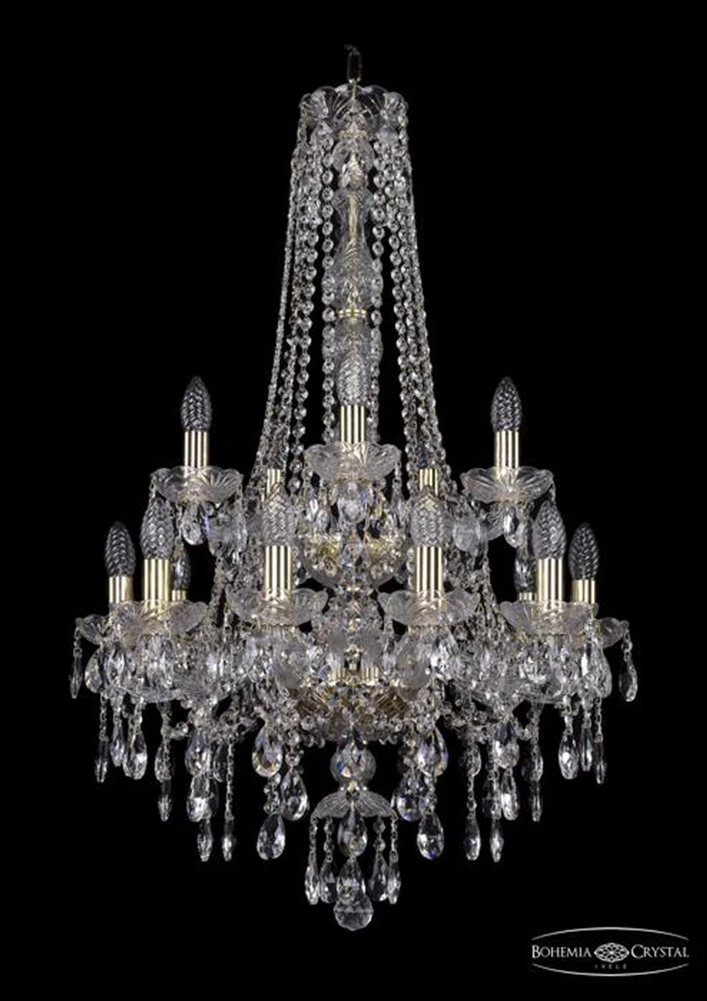 Подвесная люстра Bohemia Ivele 1415/10+5/200/h-92/2d/G