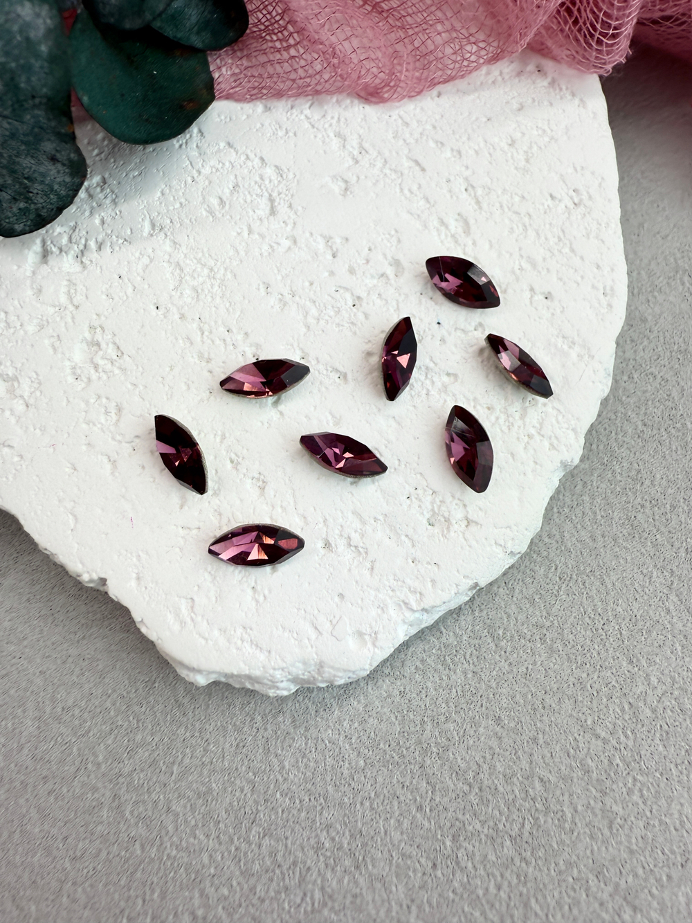 Наветт Navette 10*5 мм, Amethyst