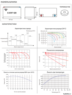 Аккумулятор RuTrike 6-EVF-120 (AGM)