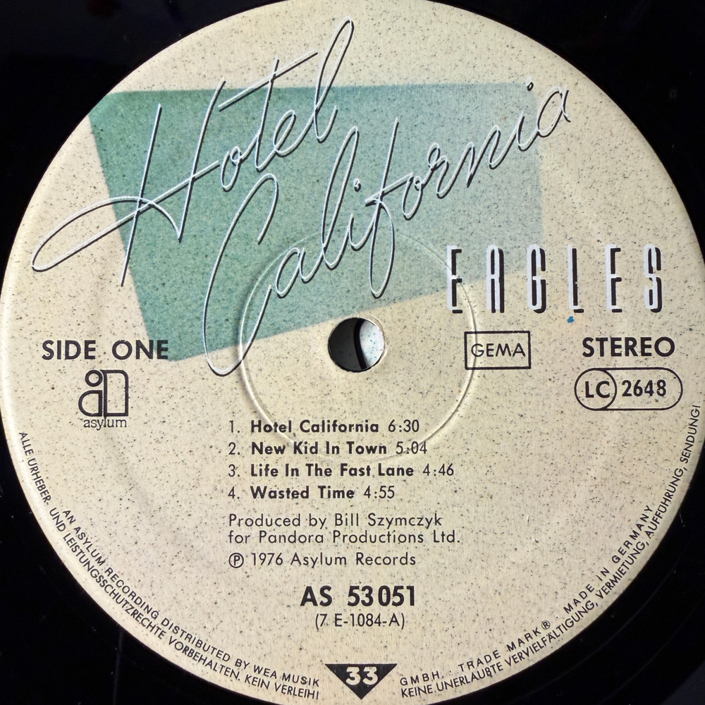 Eagles - Hotel California (Германия 1976г.)