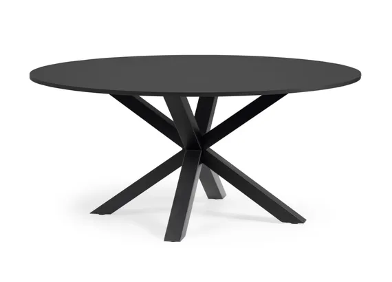 Стол Argo Ø120 см, черная столешница, черные ножки