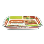 Форма стеклянная прямоугольная 39x23x5см,9л ТМ Appetite