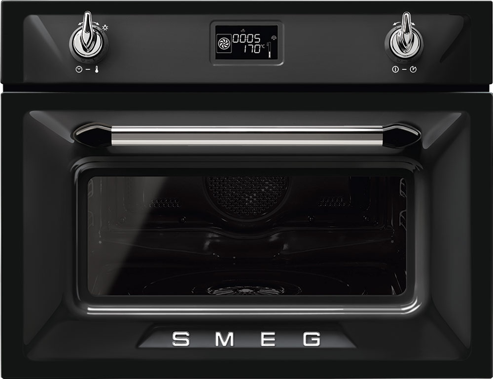 Компактный духовой шкаф с пароваркой Smeg SF4920VCN1