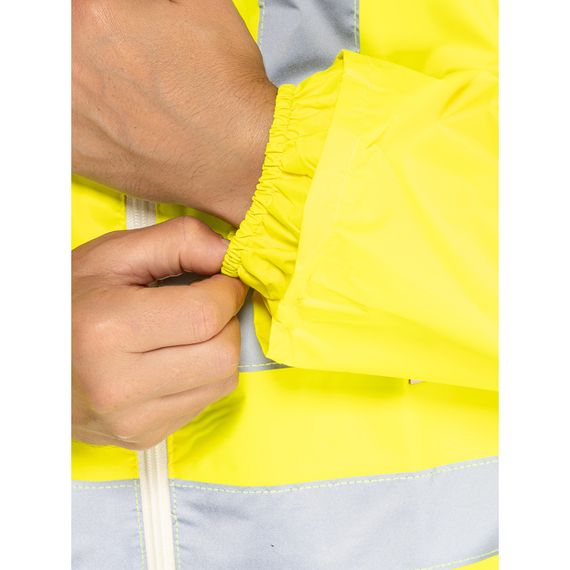 Плащ сигнальный влагозащитный Waterproof Line Extra-Vision WPL ПВХ на молнии лимонный с СОП