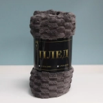 Плед 180*200см «Pompon», цвет графит, микрофлис, 240 гр/м²