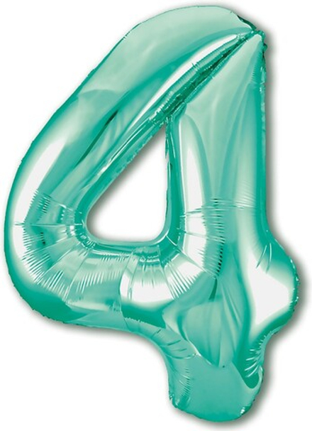 Аг 40''/102 см, Цифра Slim Бискайский зеленый "4", 1 шт. (в упаковке)