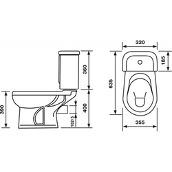 Унитаз компакт "ДОРА" (Ст.Оскол)
