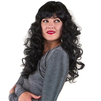 Парик карн Кудри черные 60см