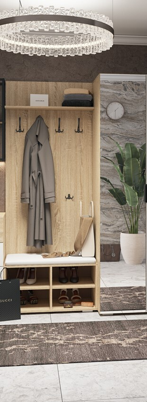 мс Норд ТО-800 (+ С-800) Дуб Сонома / эко кожа/белый