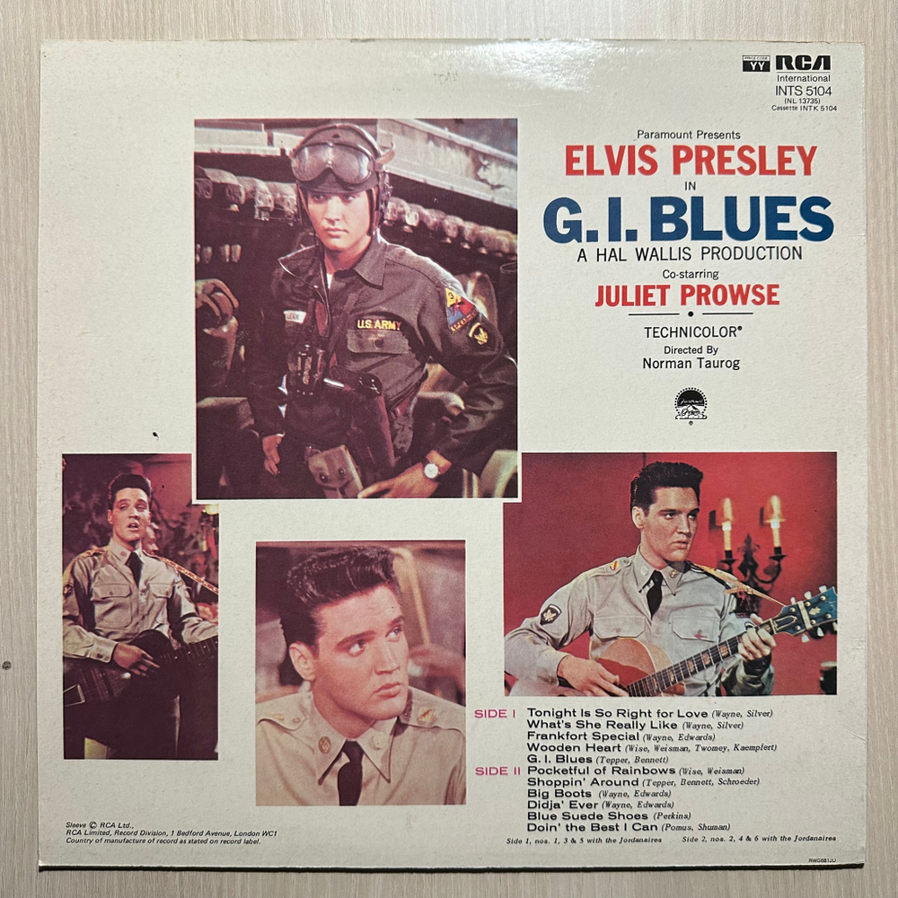 Elvis Presley - G.I. Blues (Англия 1981г.)