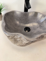 Раковина из речного камня RS-65969 45х36х15 из натурального камня