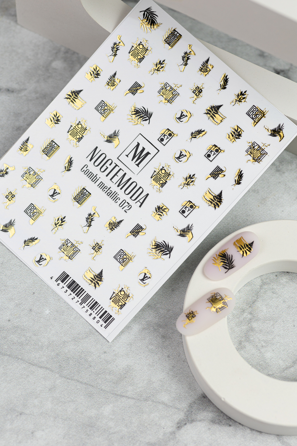 Nogtemoda Наклейки для ногтей Combi Metallic 072