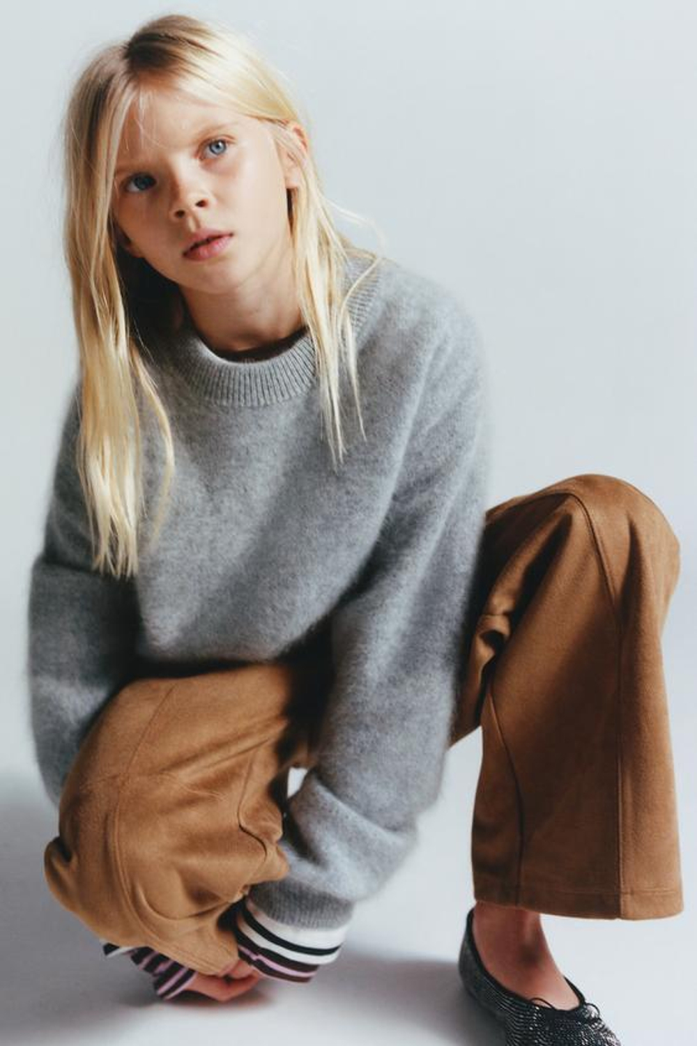 ZARA БРЮКИ-КЮЛОТЫ ИЗ ИСКУССТВЕННОЙ ЗАМШИ, МЯГКИЙ КАШТАНОВЫЙ