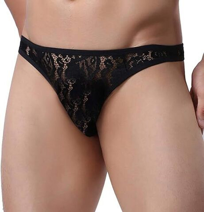 Трусы стринги мужские "Ronnie" черные, L