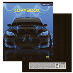 Тетрадь 36 л., А5, клетка, Alingar "Super car", скрепка, офсет, мелованный картон (стандарт), 5 дизайнов в пленке т/у