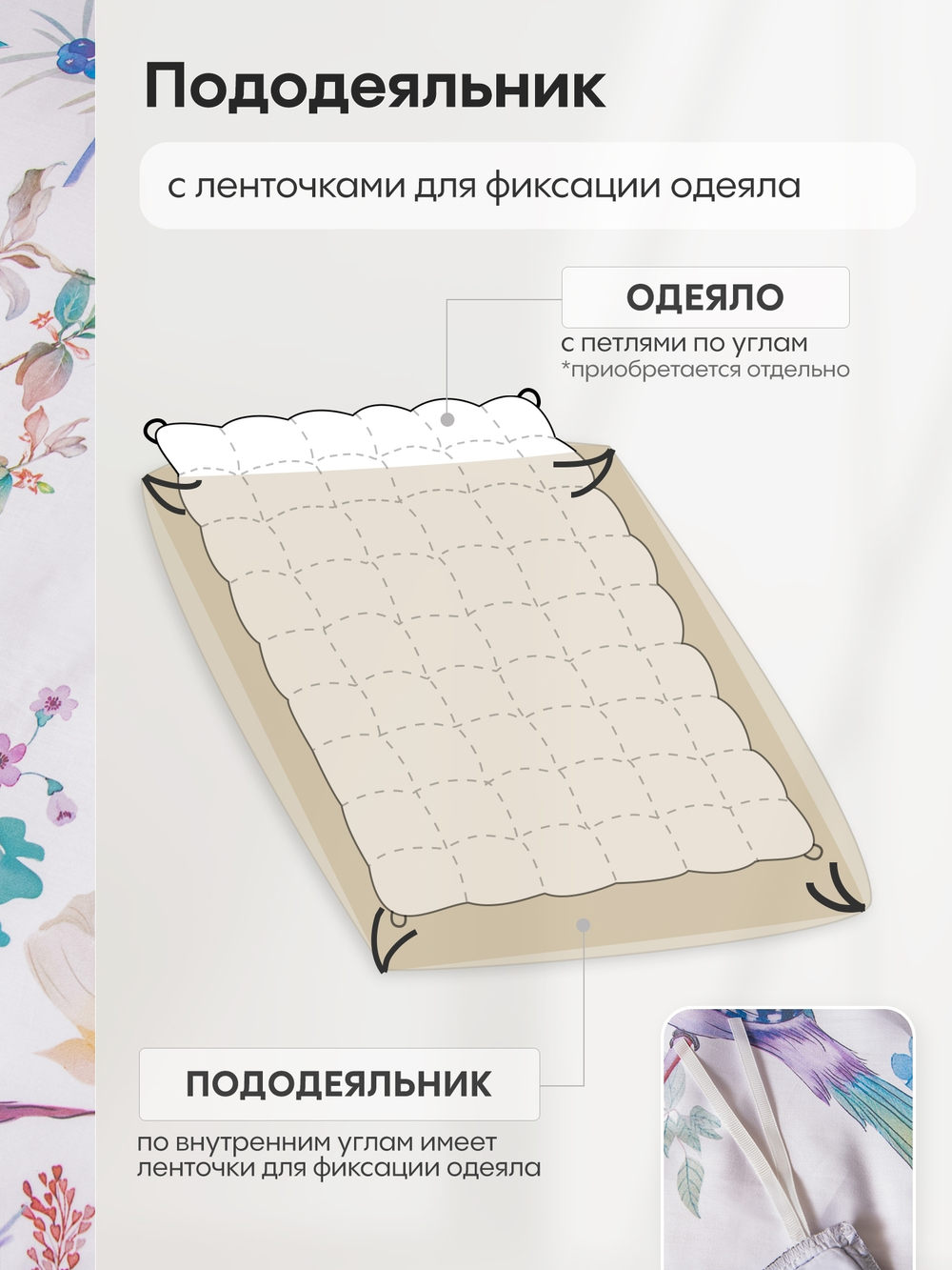 Комплект постельного белья Сатин Премиум на резинке CPAR007