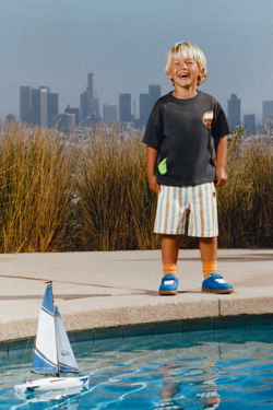 ZARA ФУТБОЛКА ИЗ ТКАНИ С ПРИНТОМ, АНТРАЦИТОВО-СЕРЫЙ