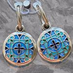Серьги «Ольгин Крест» эмаль