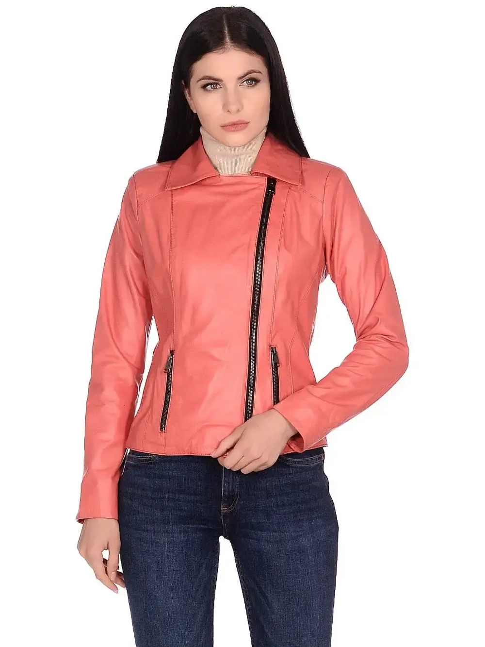 Косуха женская натуральная кожаная