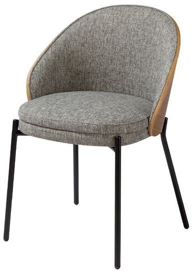 Обеденный стул 4115/DC-S197A из ткани и орехового шпона Испания 