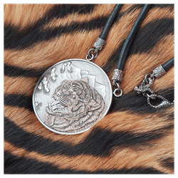 Серебряная монета-амулет «Тигр»