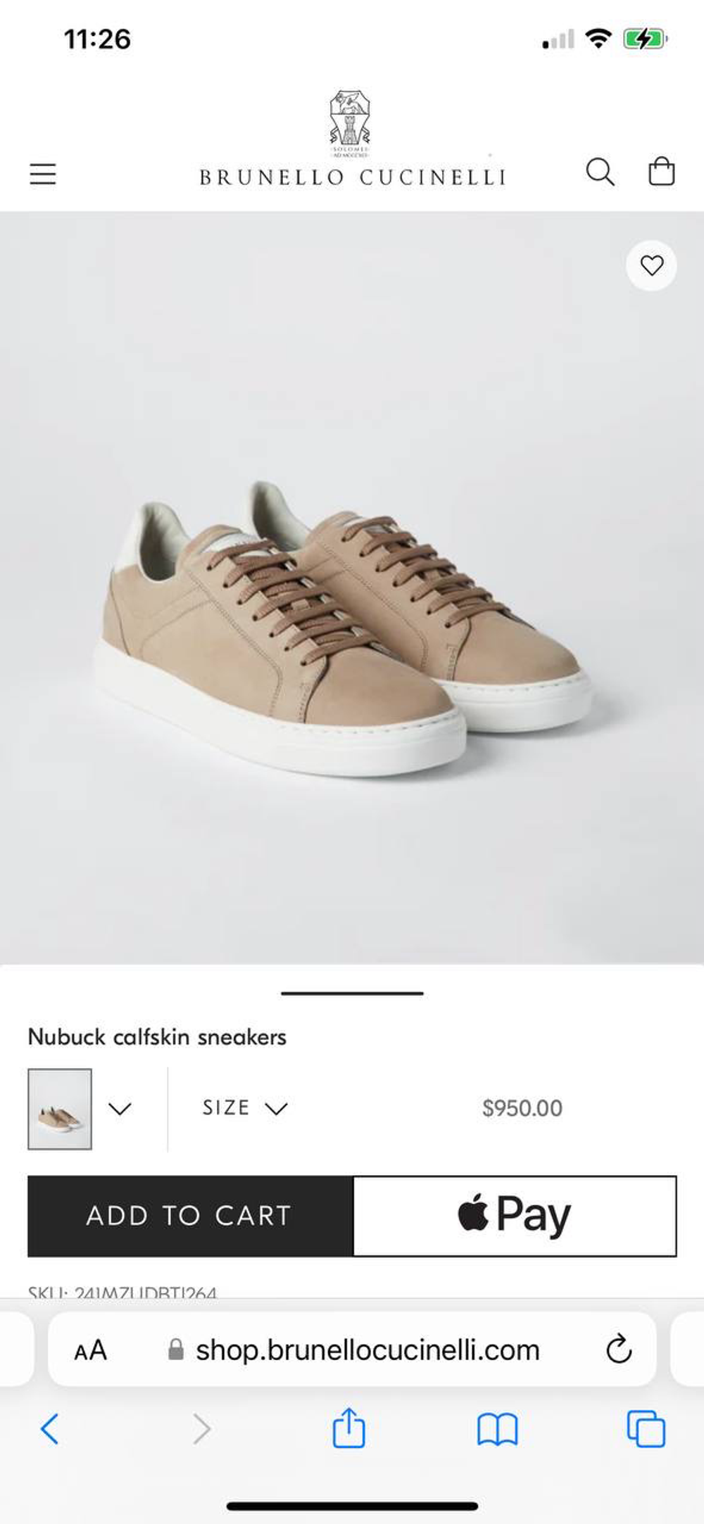 Кеды Brunello Cucinelli