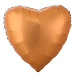 Шар фольгированный Сердце 45 см (Оранжевый)