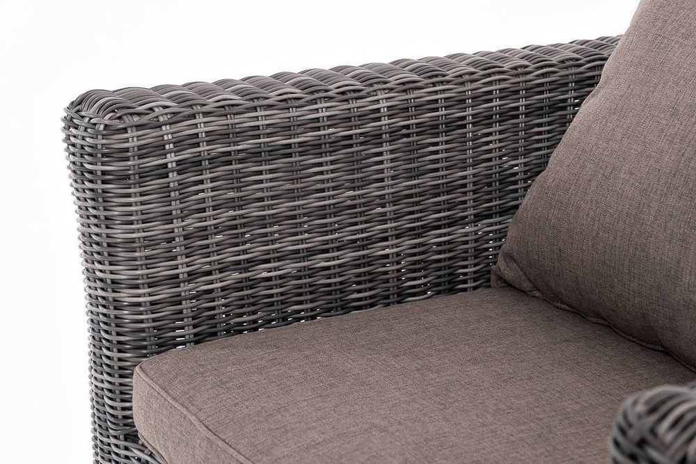 "Капучино Cингл" лаунж-зона из искусственного ротанга, цвет графит