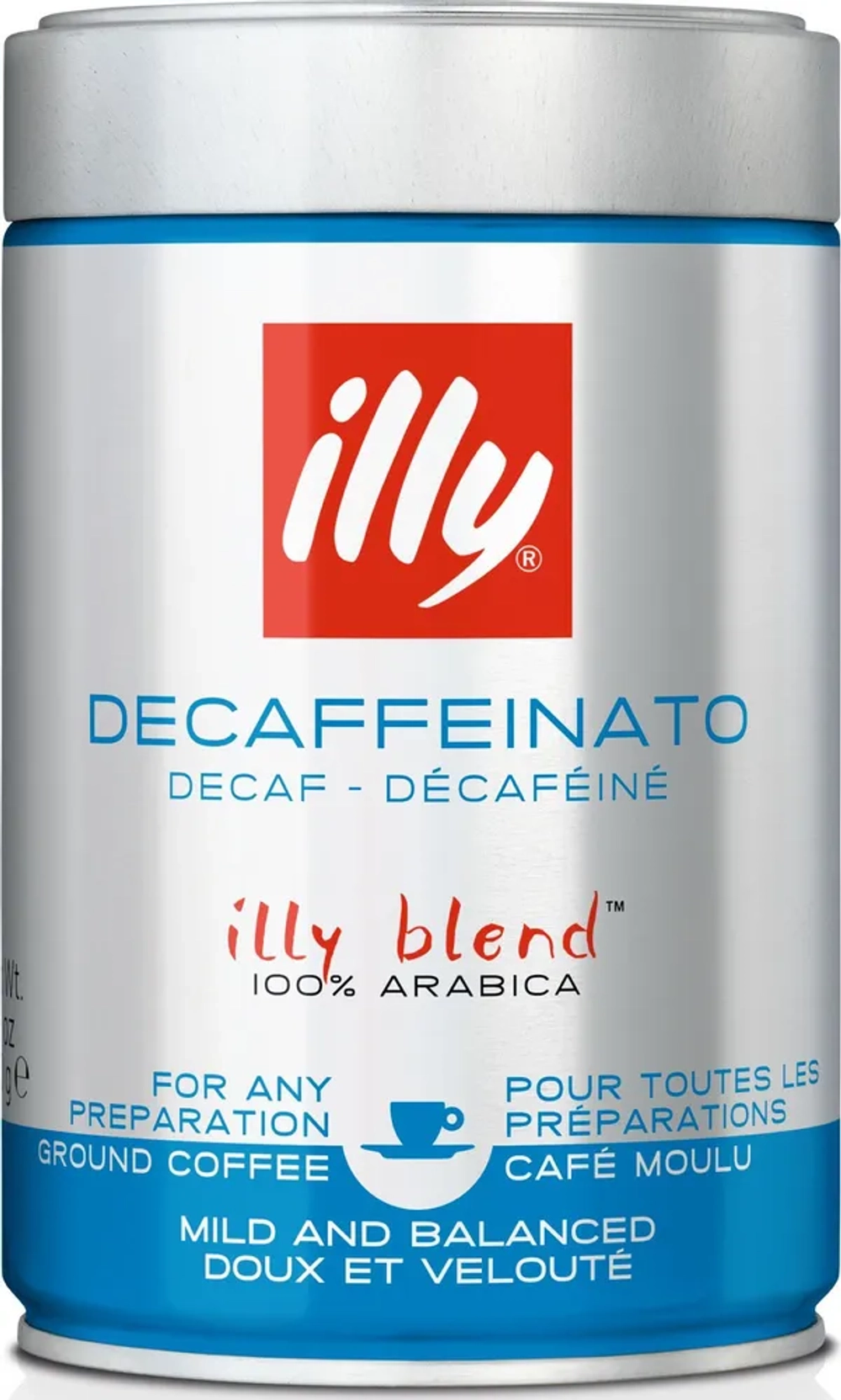 Кофе молотый illy Decaf, без кофеина, 250 г