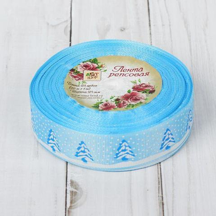 Лента репсовая с узором  25 мм