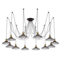 Citilux Эдисон CL451121 Люстра паук Венге Бронза