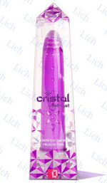 Лиловый вибромассажер Cristal 6x Amethyst, 18 см