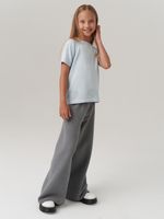 Джемпер для девочки с коротким рукавом AT1083 голубой