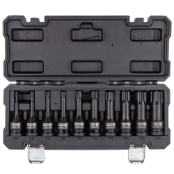 Набор головок-бит TORX ударных 10пр.,1/2''(T30, T40, T45, T50, T55, T60, T70, T80, T90, T100), в кейсе JCB JCB-41013MPB