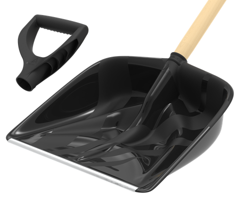 Лопата снеговая Альфа АльтПласт (460х420мм) с/ч и V-ручкой