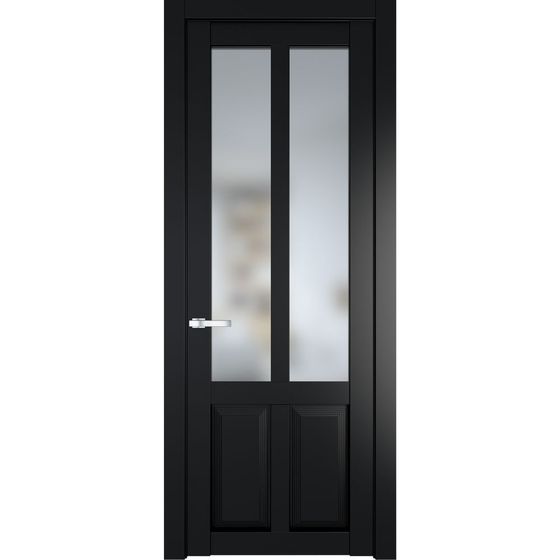 Межкомнатная дверь эмаль Profil Doors 2.8.2PD блэк остеклённая