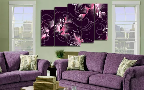 Модульная картина "Волшебный цветок"