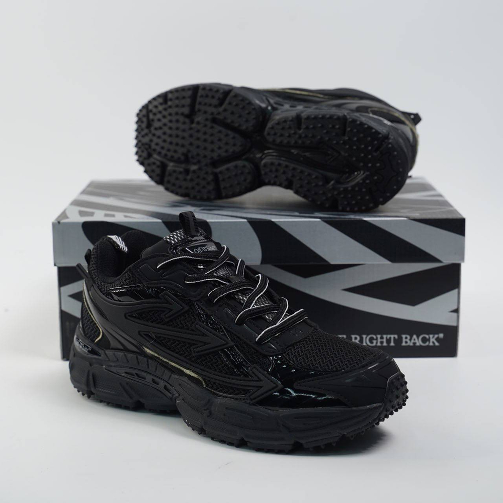 Кроссовки Be Right Back Off-White #B279 (черн.)