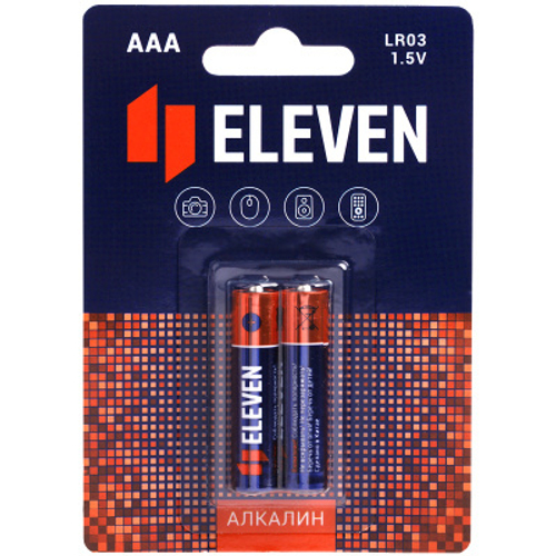Батарейка Eleven AAA (LR03) алкалиновая, BC2