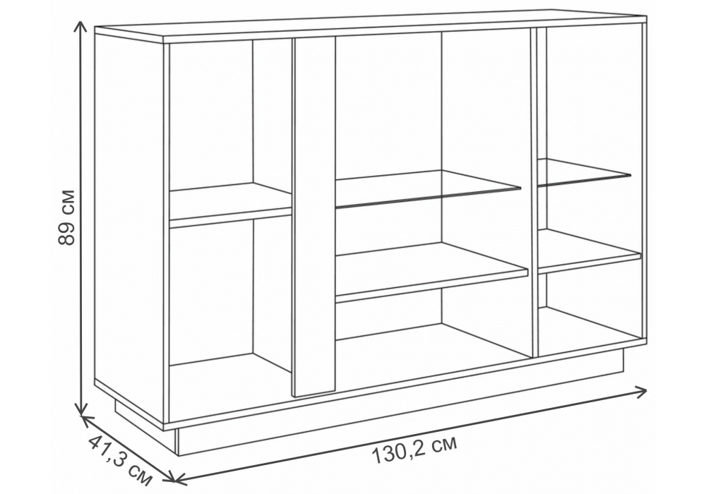 Модульная гостиная Арчи дуб золотой craft / камень темный U3705 комплектация 1