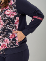 Костюм с брюками КБ-384/тсиний-пионы