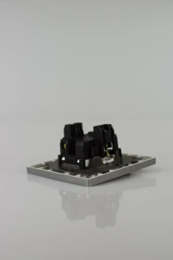 Выключатель одноклавишный серый