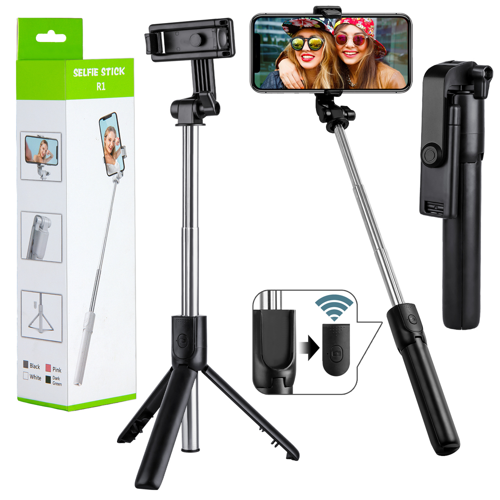 Монопод для селфи+Tripod R1 Bluetooth (черный)