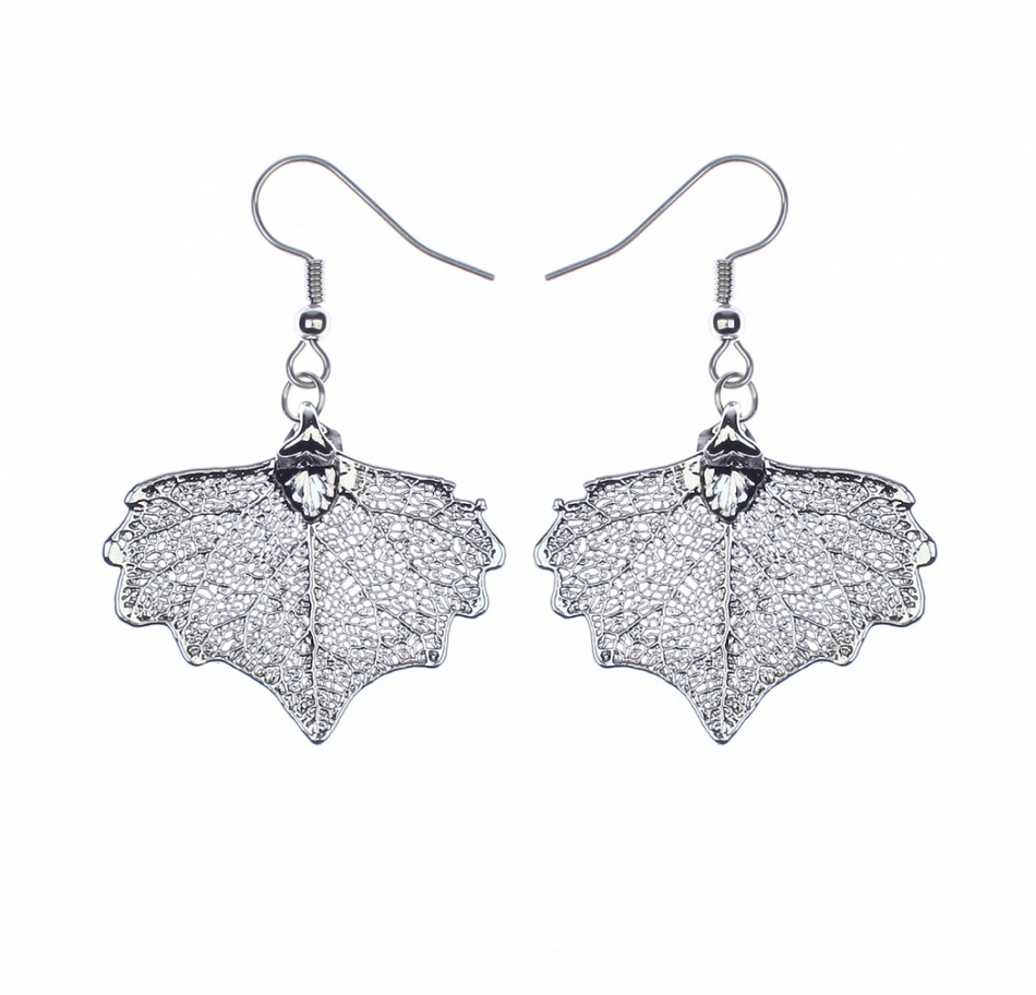 Серьги листья Ester Bijoux Тополь LF34C-S BW