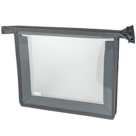 Папка для тетрадей 1 отделение А5 на молнии Пчелка, пластик, серый кант