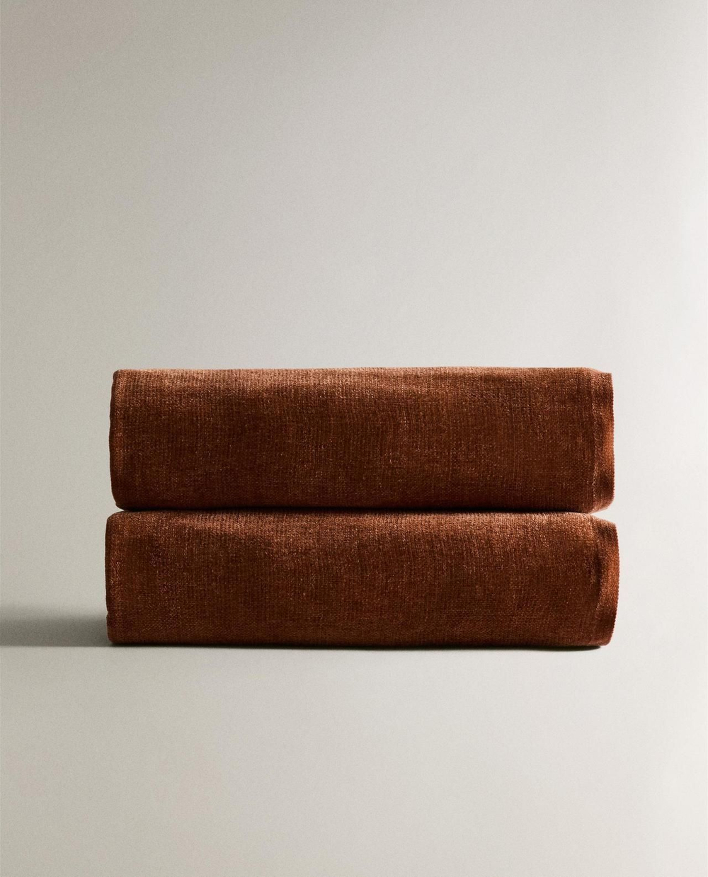 Zara Home - Синель одеяло, терракота, 140x190 см