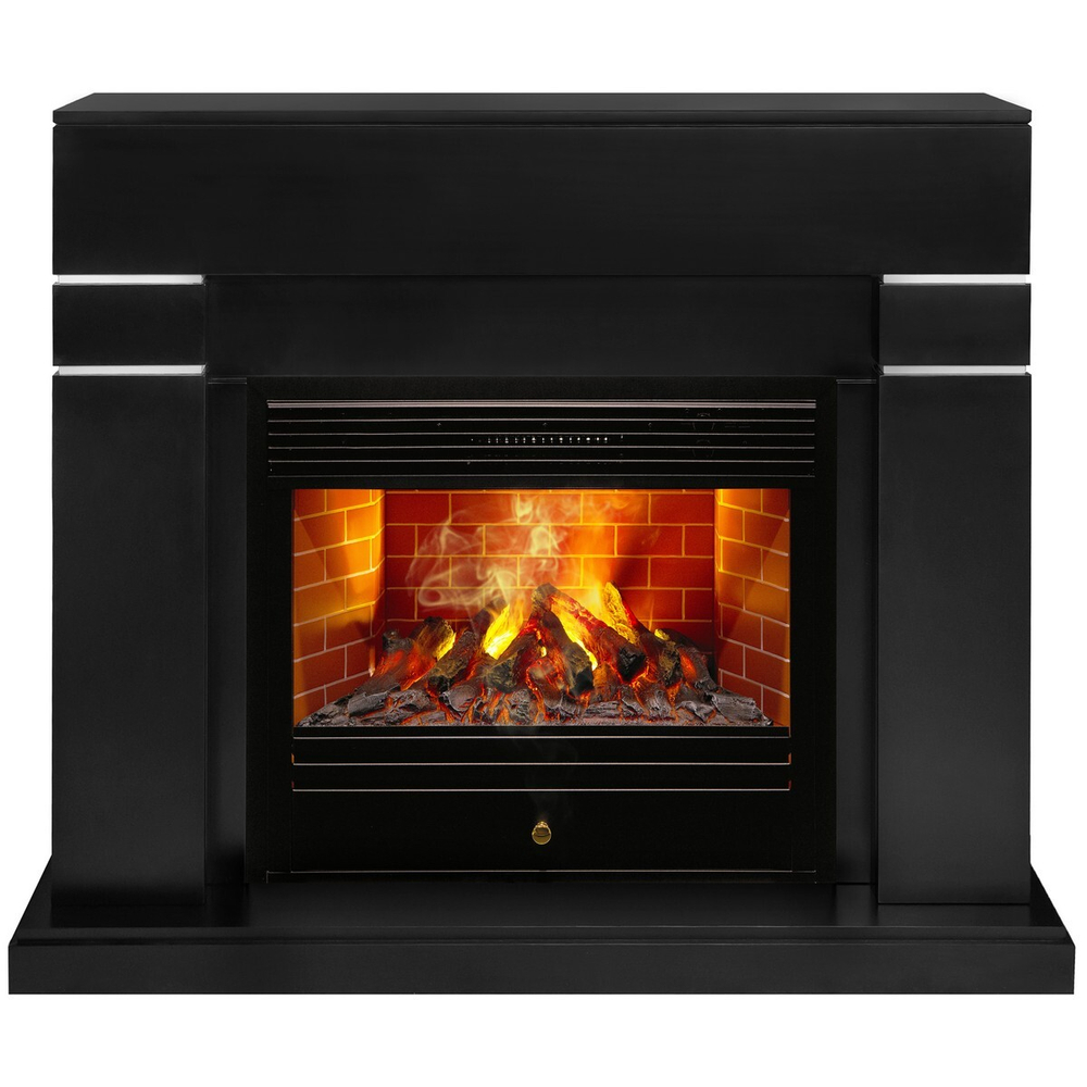 Электрокамин RealFlame Lindelse 26 BL черныйM черный с очагом 3D Novara