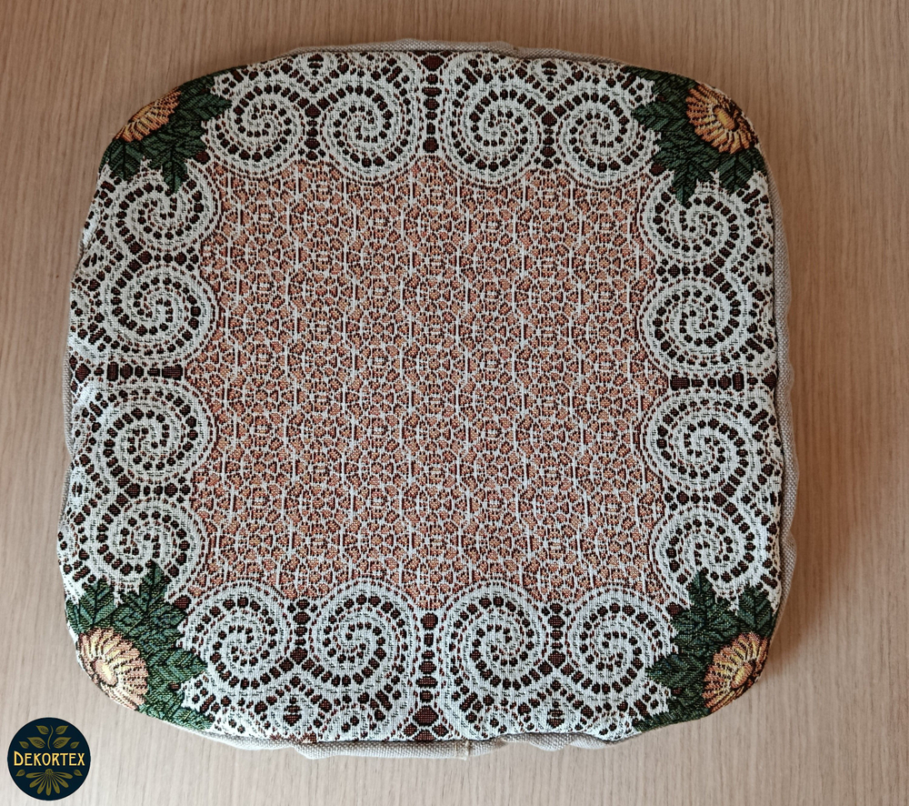 Набор чехлов на табурет из гобелена Кружево (33х33 см) - 2шт